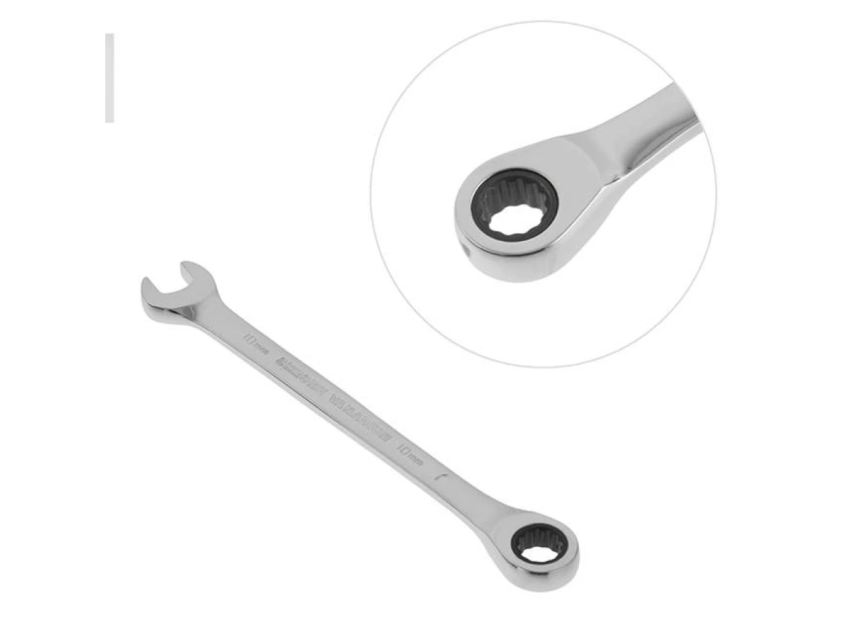 Ключ комбінований з тріскачкою 10 мм Cr-V; PROF DIN3113 INTERTOOL XT-1350 