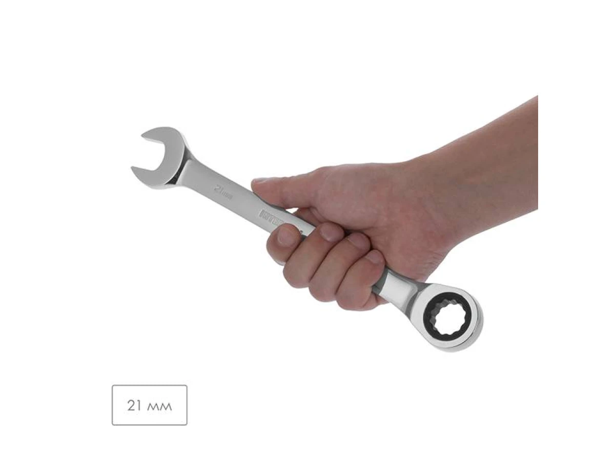 Ключ комбінований з тріскачкою 21 мм Cr-V PROF DIN3113 INTERTOOL XT-1361 
