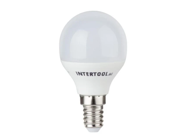Светодиодная лампа LED 5 Вт, E14, 220 В INTERTOOL LL-0102 