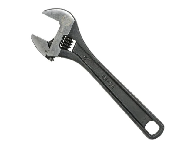 Ключ разводной 150 мм, Cr-V, черный, фосфатированный, INTERTOOL XT-0056 