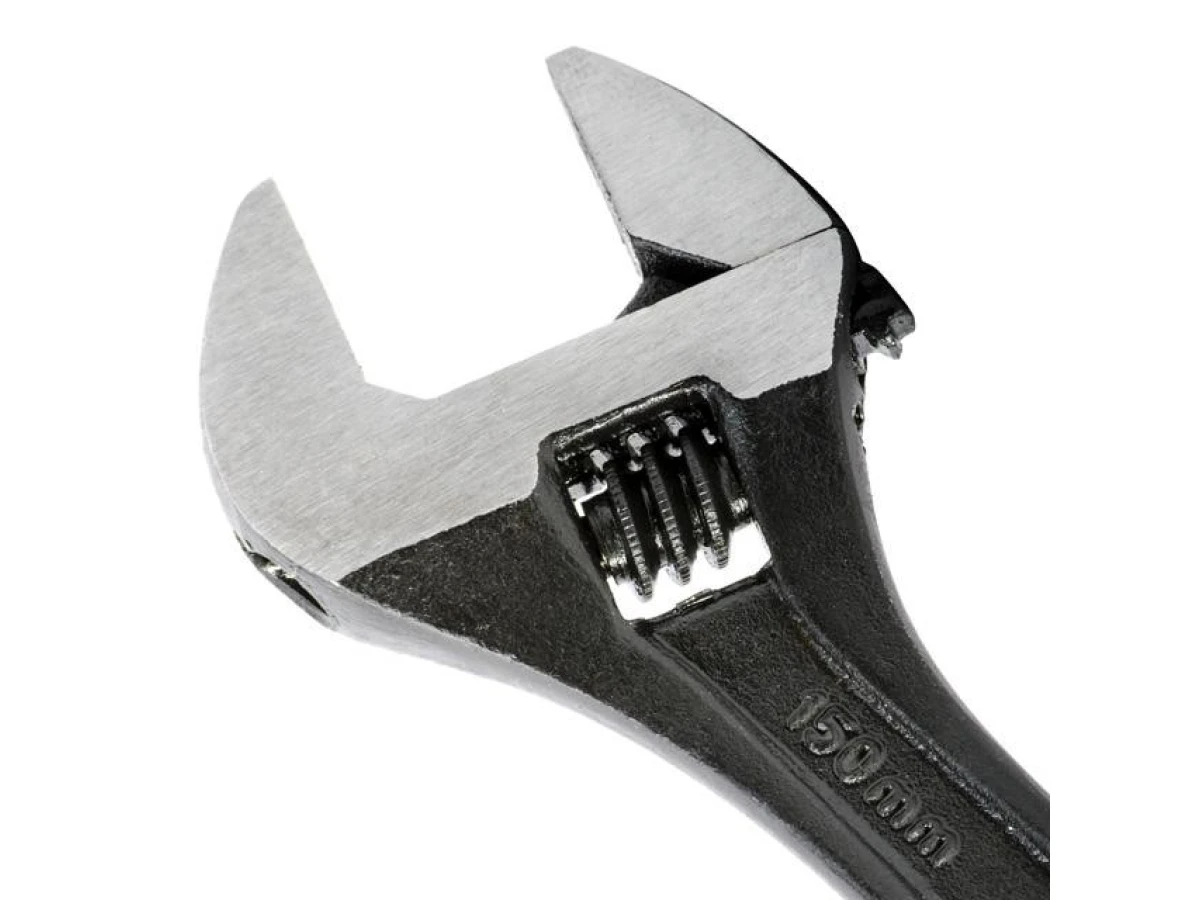 Ключ разводной 150 мм, Cr-V, черный, фосфатированный, INTERTOOL XT-0056 