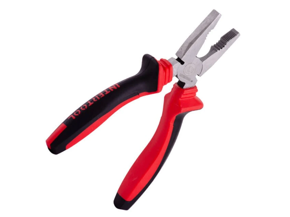 Плоскогубці 180 мм, 40CrV, фосфатовані, поліровані. INTERTOOL NT-0118 