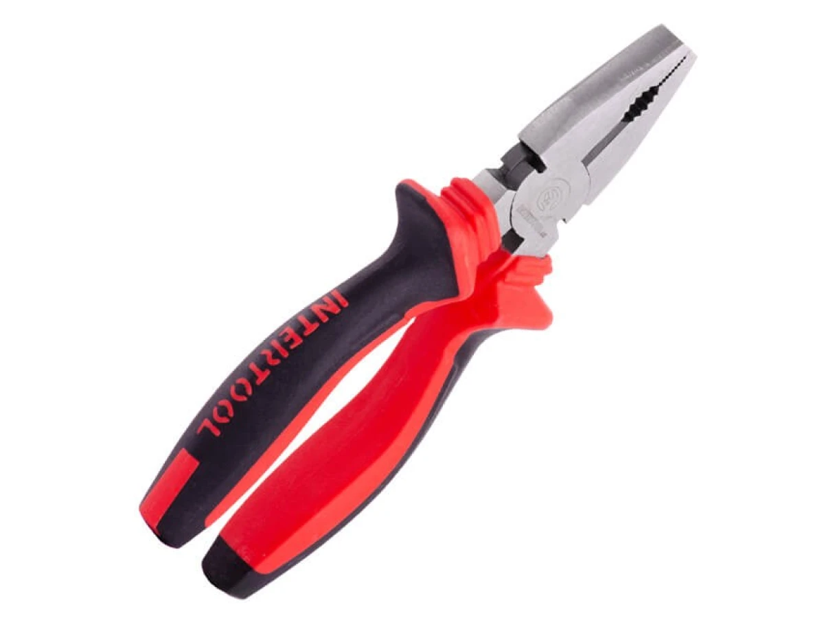 Плоскогубці 150 мм, 40CrV, фосфатовані, поліровані. INTERTOOL NT-0116 