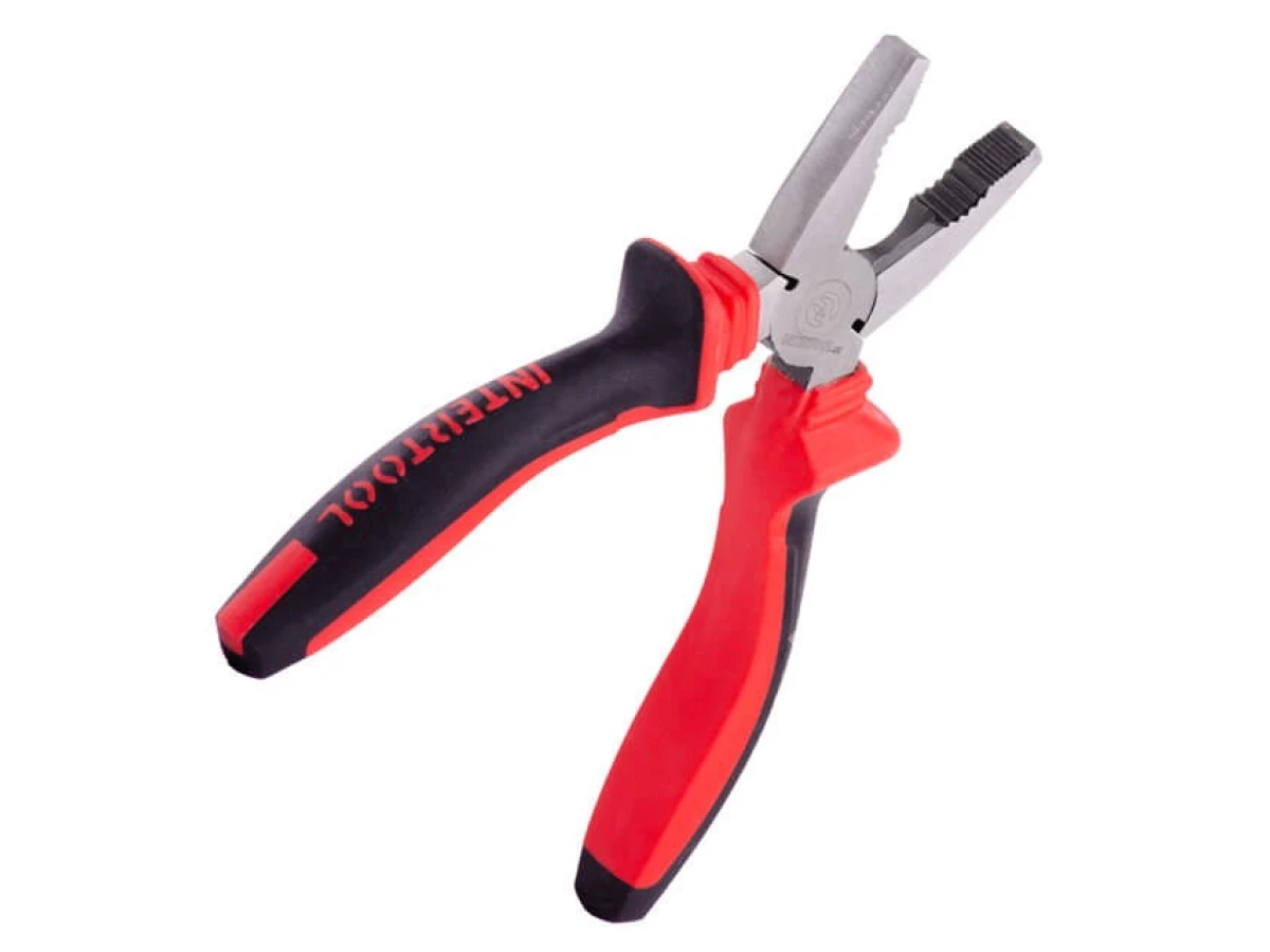 Плоскогубці 150 мм, 40CrV, фосфатовані, поліровані. INTERTOOL NT-0116 