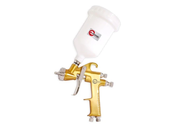 Фарбопульт пневматичний HP, форсунка 1.5 мм, верхній пластиковий бачок 600 мл, 5 бар INTERTOOL PT-0113 