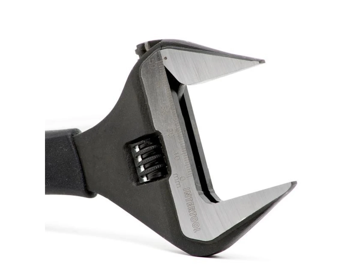 Ключ разводной 250 мм, обрезиненная рукоятка, развод губок 50 мм, CrV INTERTOOL XT-0050 