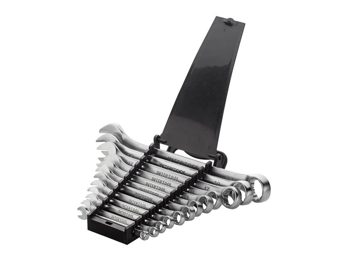 Набір ключів комбінованих 12 шт, 6-22 мм CrV INTERTOOL HT-1203 