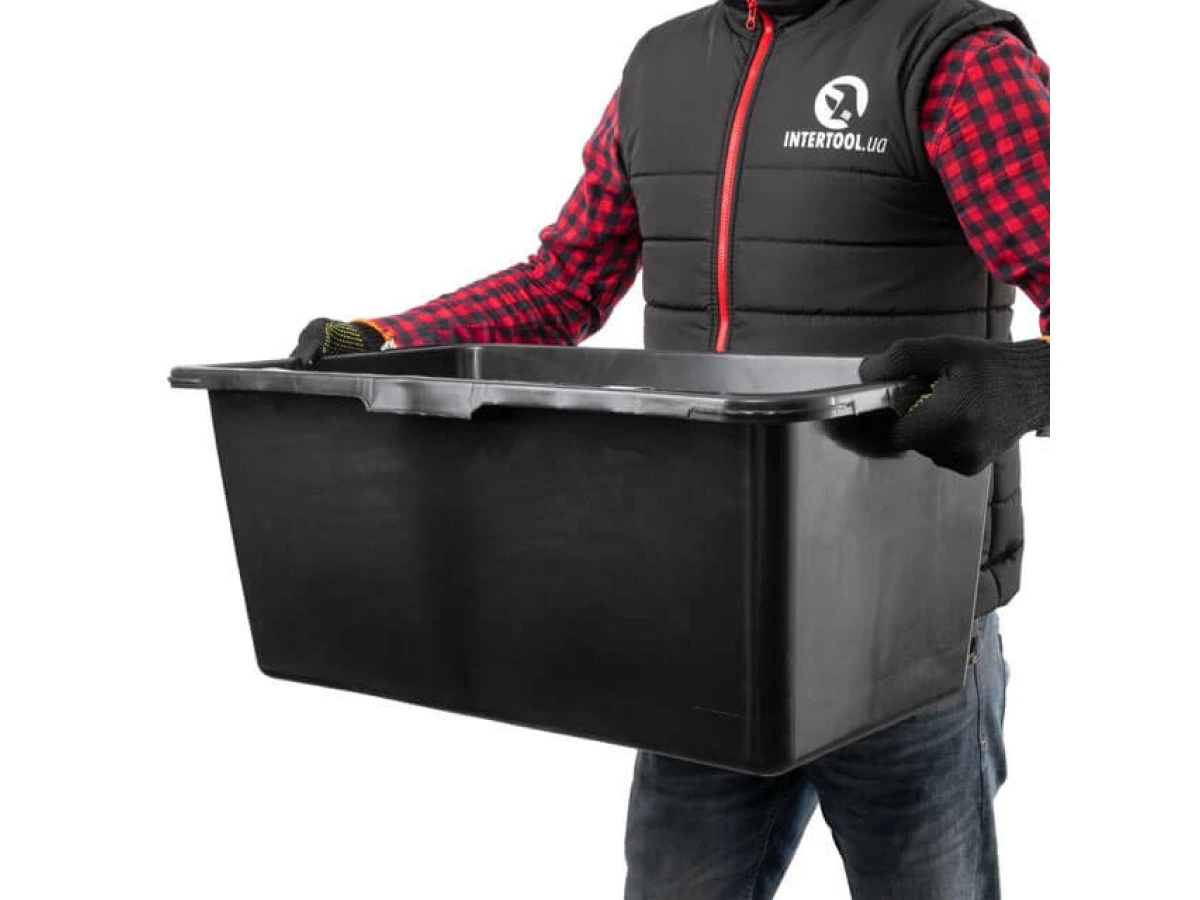 Таз строительный прямоугольный 65 л INTERTOOL KT-0065 