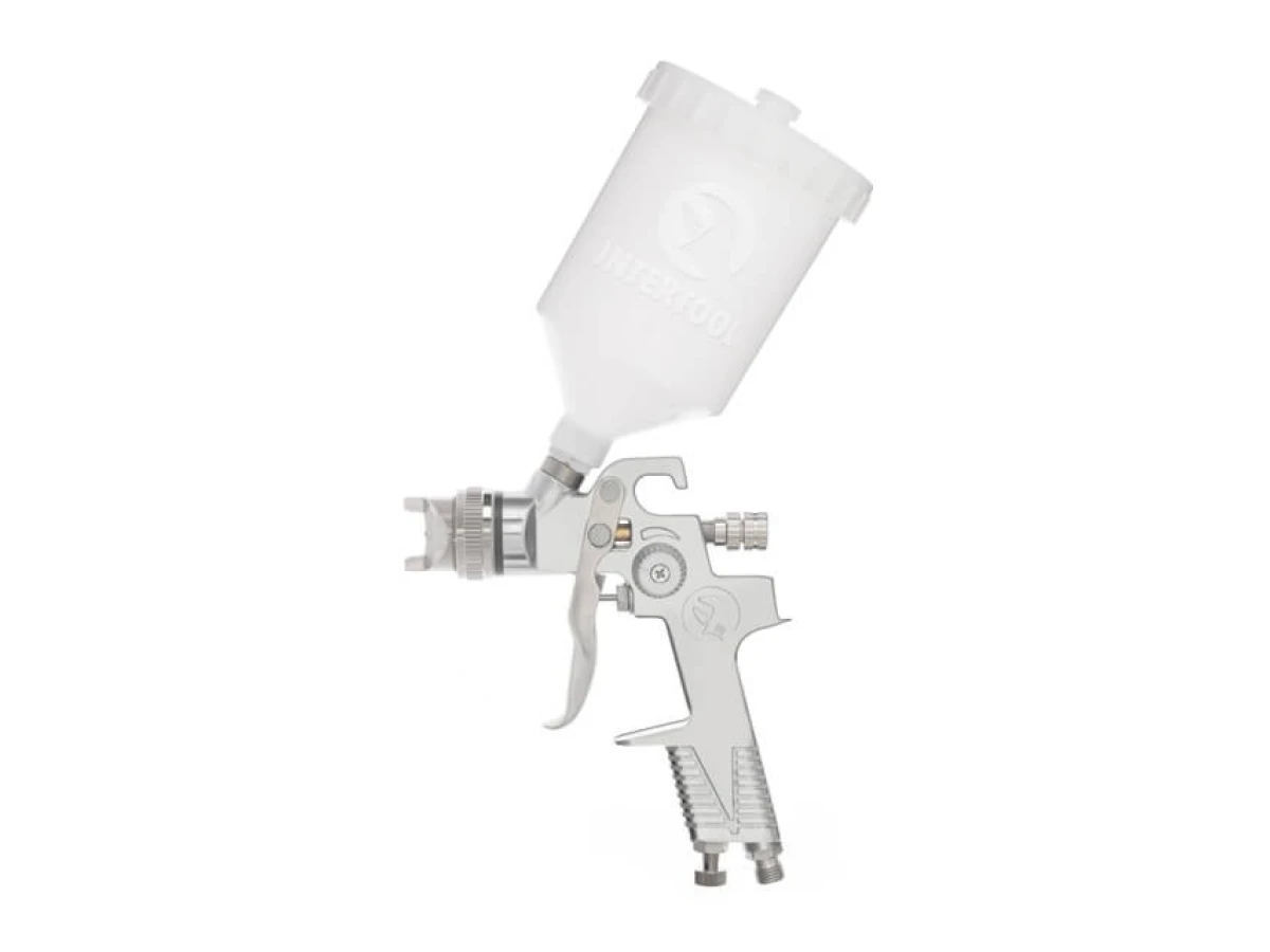 Фарбопульт пневматичний HVLP, форсунка 1.3 мм, верхній пластиковий бачок 600 мл, 3 бар INTERTOOL PT-0106 