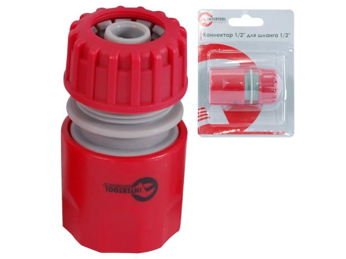 Конектор 1/2" для шланга 1/2" INTERTOOL GE-1016 