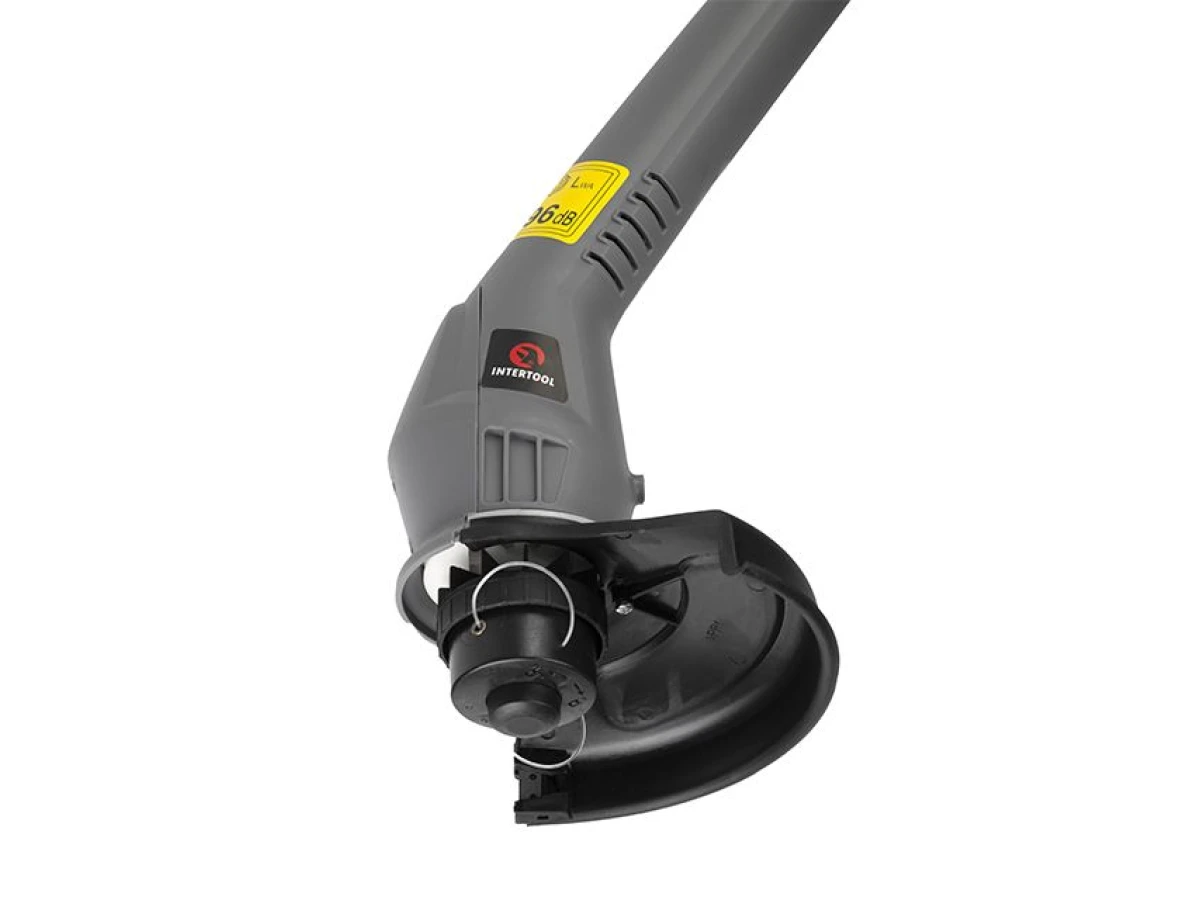 Триммер электрический 250 Вт, 230 В, ~50 Гц, 14000 об/мин, диаметр вращения лески 200 мм INTERTOOL DT-2243 