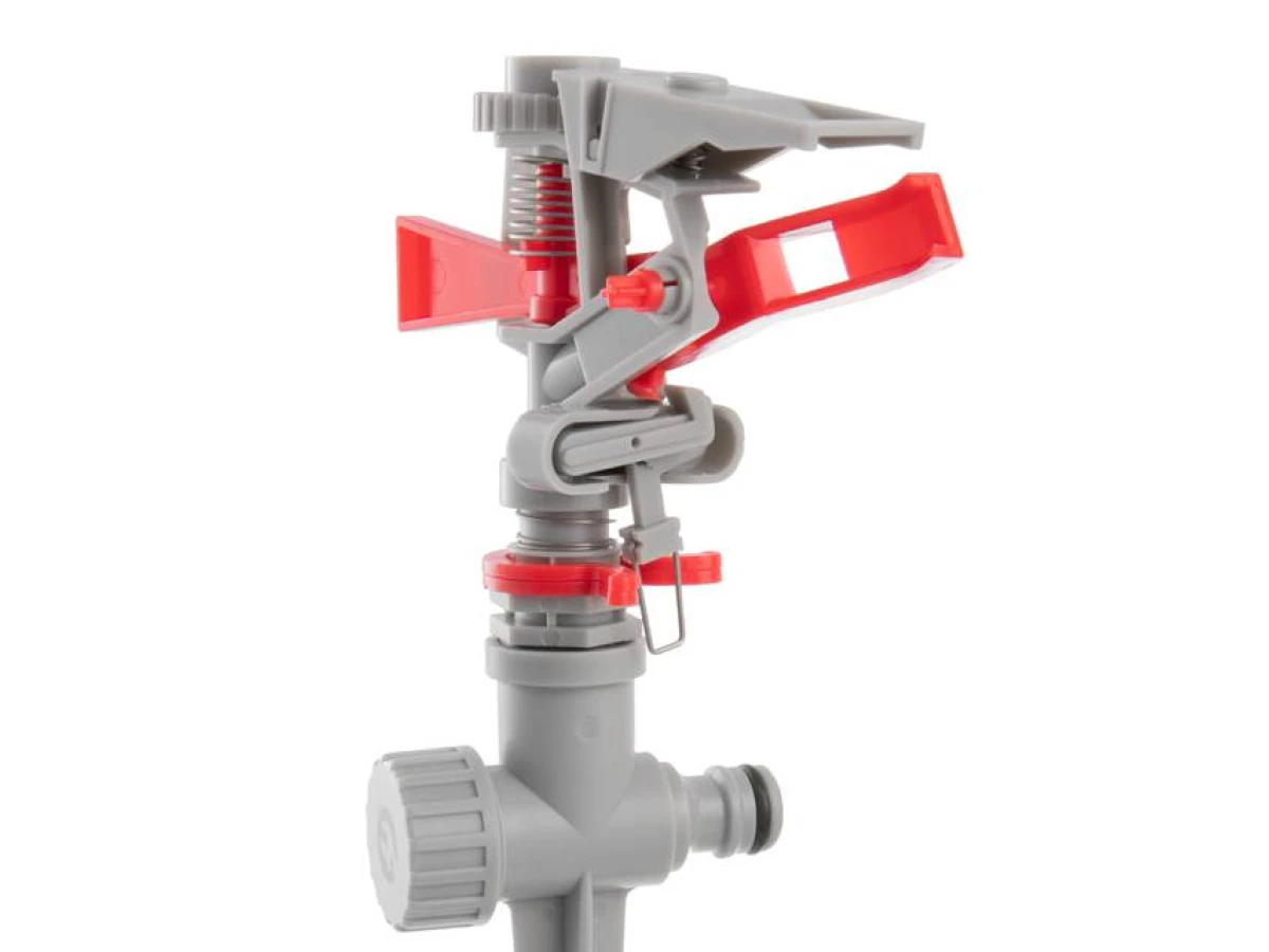 Дождеватель пульсирующий с полной/частичной зоной полива на костыле, круг/сектор полива до 12 м, PP, ABS INTERTOOL GE-0051 