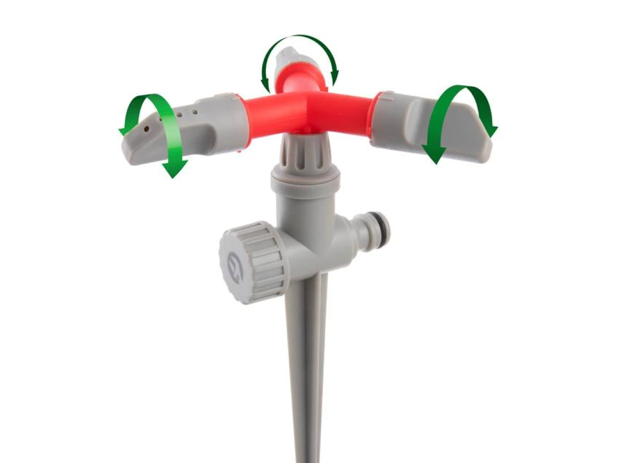 Дощувальний пристрій круговий з головкою, що обертається, на кілку. PP, ABS INTERTOOL GE-0054 