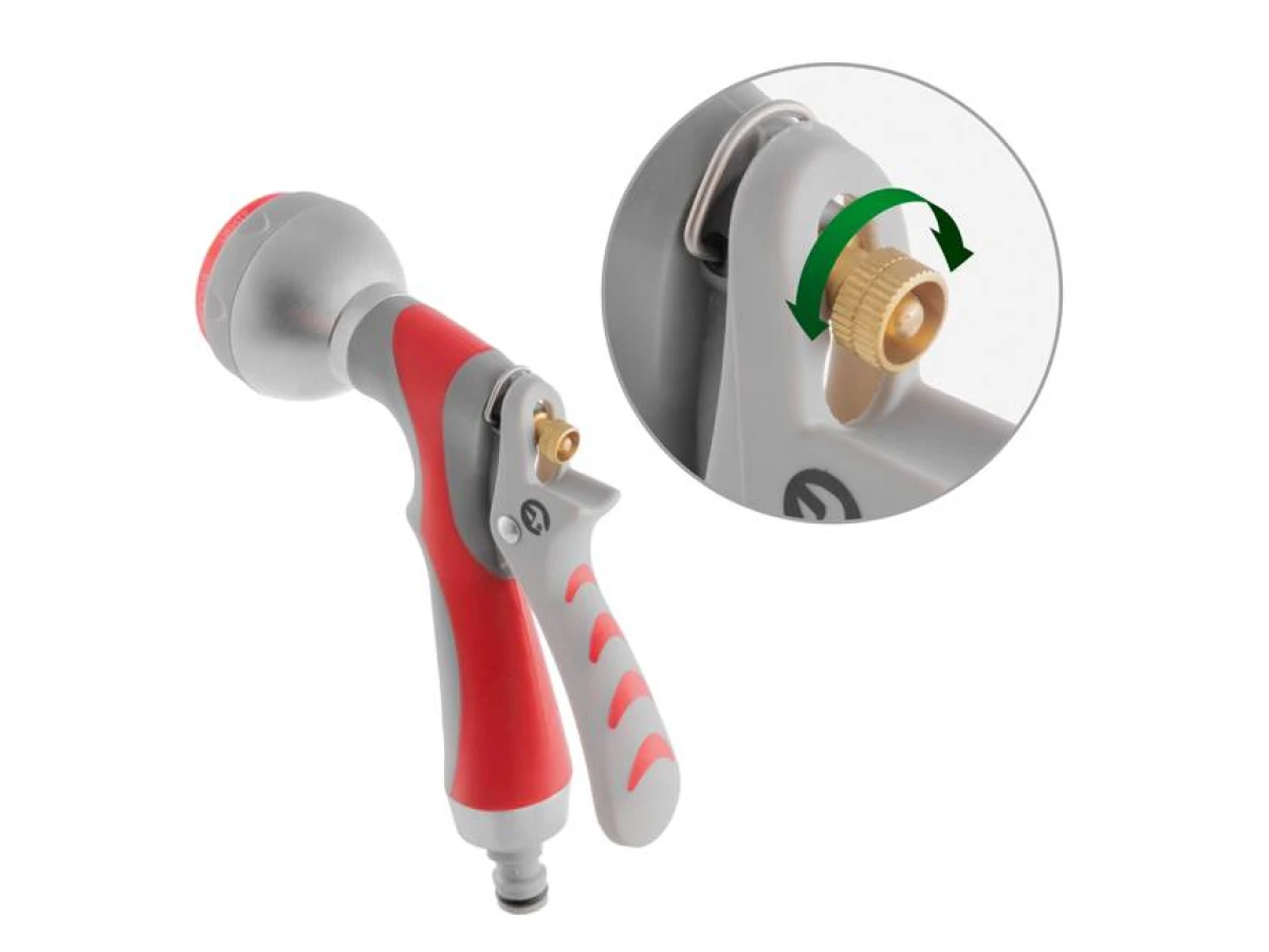 Пистолет-распылитель для полива 7-ми функциональный (центральный, туман, душ, угловой, полный, конический, плоский.) LUXURY INTERTOOL GE-0008 