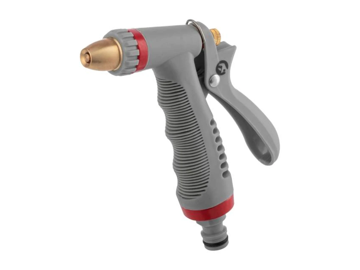 Пистолет-распылитель для полива с плавной регулировкой потока воды. ABS, PP, TPR, ZINC ALLOY, BRASS INTERTOOL GE-0012 