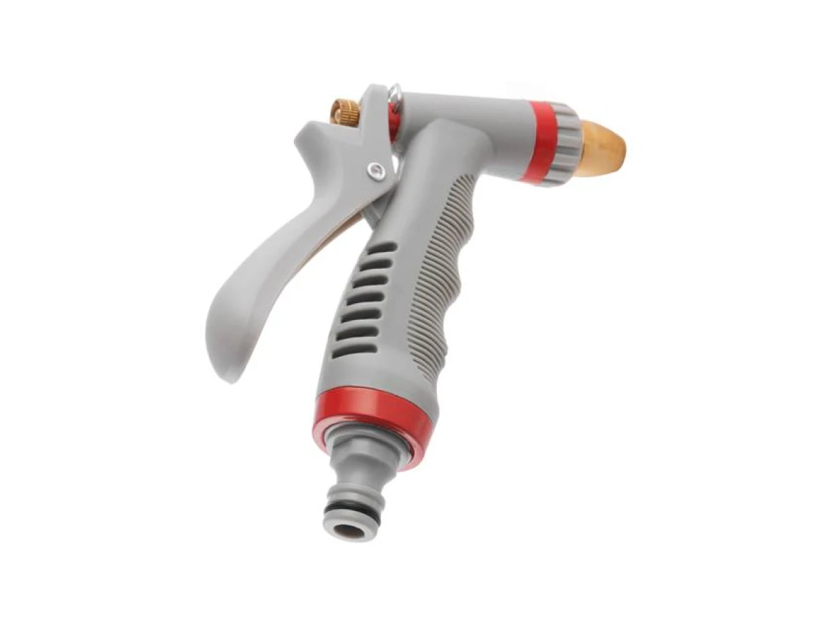 Пистолет-распылитель для полива с плавной регулировкой потока воды. ABS, PP, TPR, ZINC ALLOY, BRASS INTERTOOL GE-0012 