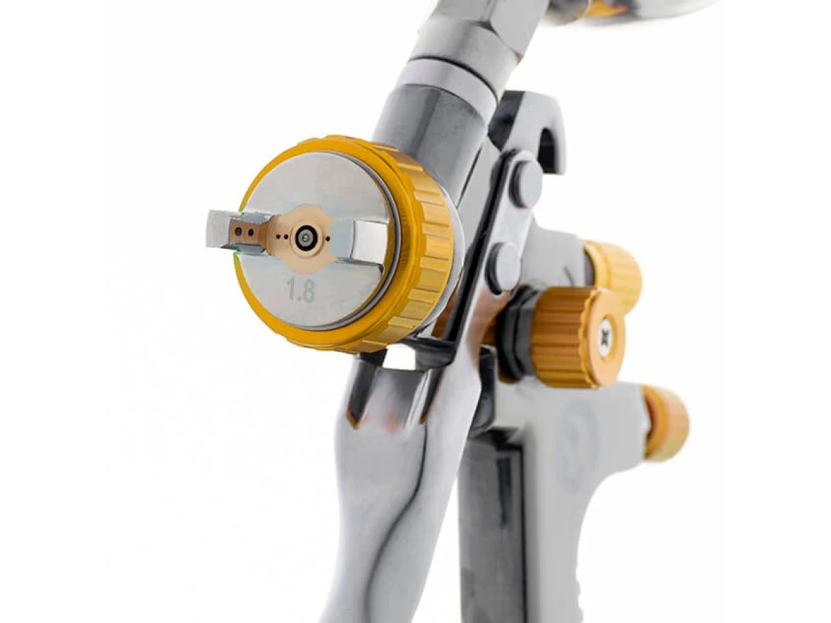 Фарбопульт пневматичний LVLP BRONZE професійний, форсунка 1.8мм, верхній металевий бачок 600мл., 1.5бар INTERTOOL PT-0135 