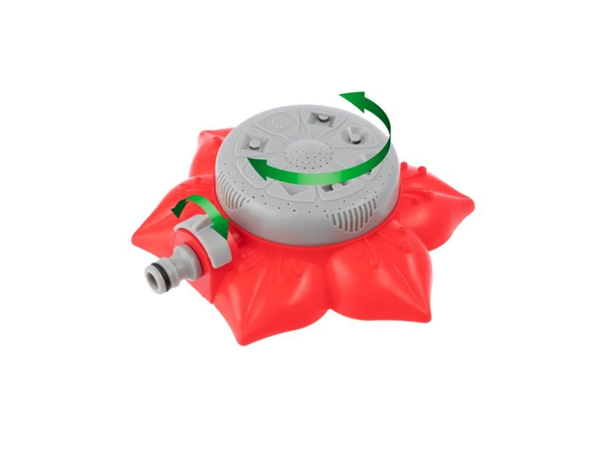 Дождеватель восьмипозиционный на базе "цветок", для восьми различных площадей полива INTERTOOL GE-0072 