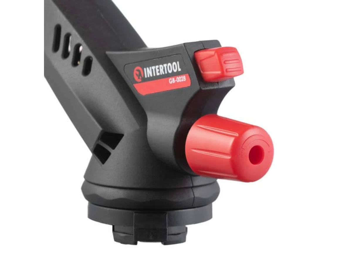 Горелка газовая, пьезозажигание, регулятор INTERTOOL GB-0028 