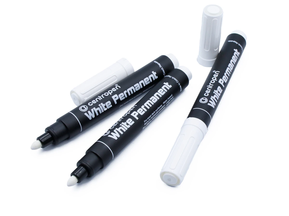 Маркер перманентний білий Centropen 