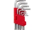 Набір ключів Г-подібних TORX з отвором 9 шт, Т10-Т50, CrV INTERTOOL HT-0604 