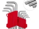 Набір ключів Г-подібних TORX 9 шт, Т10-Т50, CrV, Small INTERTOOL HT-0607 