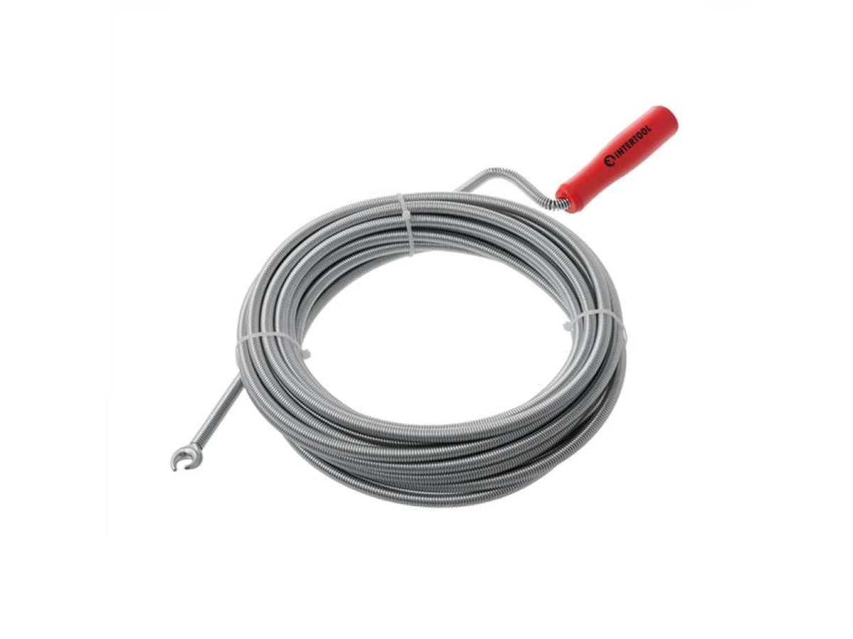 Трос для чистки труб 9мм*10м, пробивной наконечник INTERTOOL HP-1007 
