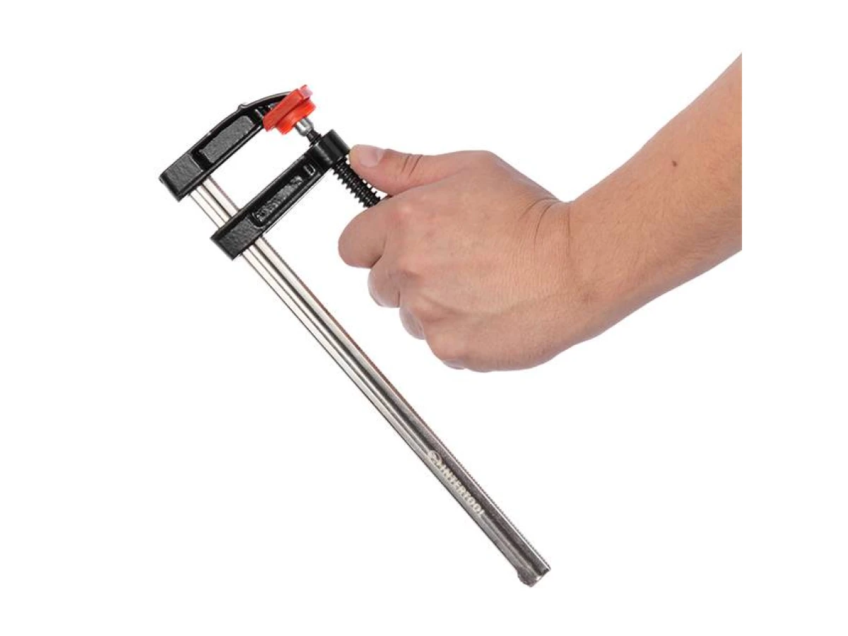 Струбцина столярна 200*50 мм, DIN 5117 INTERTOOL HT-6001 