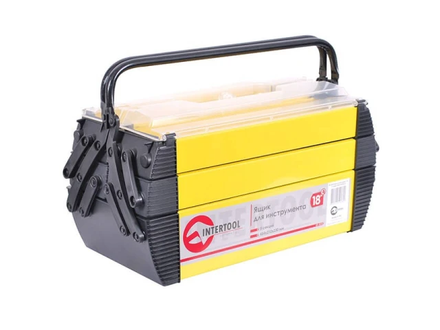 Ящик для інструменту металевий 18", 5 секцій, 454*210*230 мм INTERTOOL BX-5018 