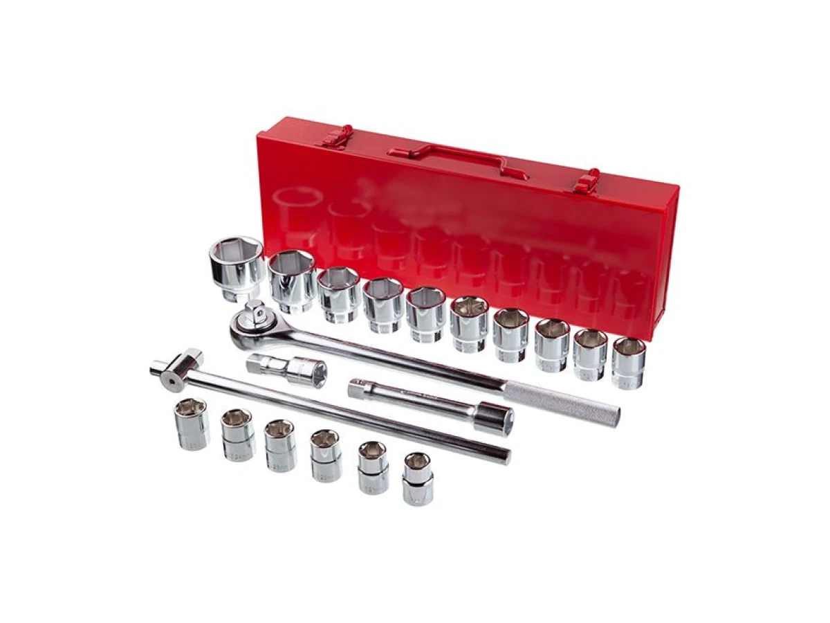 Набір інструментів 3/4", 20 од. (гол. 19-50 мм) металевий кейс INTERTOOL ET-6024 