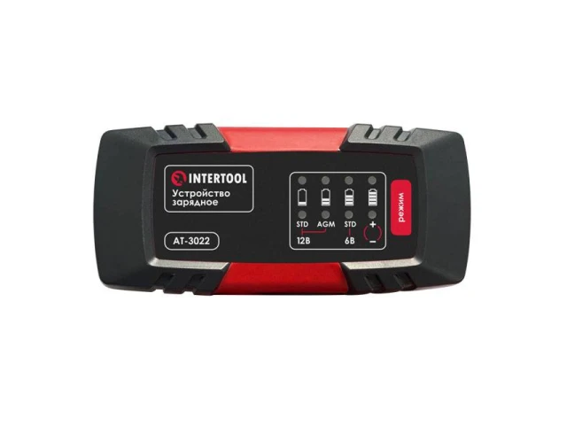 Зарядное устройство 6/12В, 2А, 230В, максимальная емкость заряжаемого аккумулятора 1.2-60 а/ч INTERTOOL AT-3022 