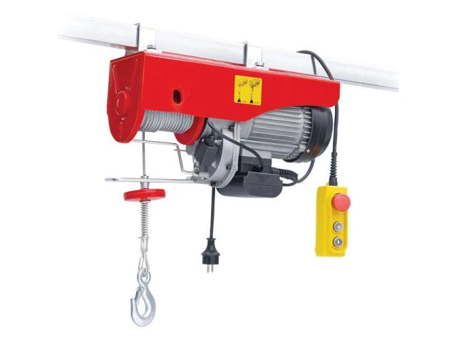 Лебедка электрическая 220/230В, 900Вт, 250/500кг, трос 4.2мм*12м INTERTOOL GT1482 