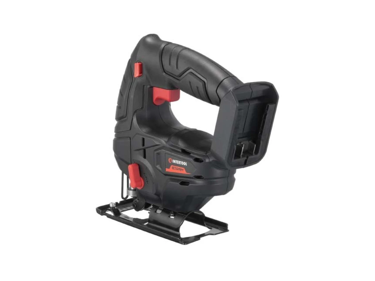 Лобзик акумуляторний 20 В, 0-2700 об/хв, макс. глибина пропилу 80 мм, безключовий патрон, без ЗП та АКБ INTERTOOL WT-0358 