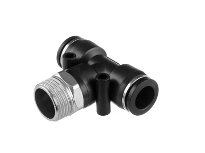 З'єднання цангове Т-подібне для поліуретанових та ін. шлангів 12*12 мм, 1/2