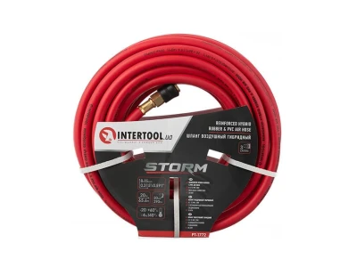 Шланг гібридний, професійний, 20 атм, 8*15мм, 20м з латунними швидкороз'ємними з'єднаннями, STORM INTERTOOL PT-1772