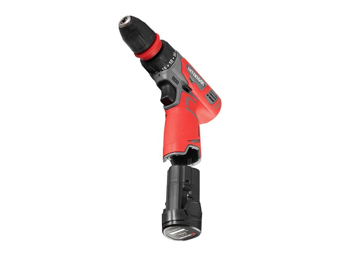 Дриль-шурупокрут акумуляторний 12 В, 30 Nm, 0-350/0-1300 об/хв, 0.8-10 мм, 1.5 Аг, знімний патрон INTERTOOL DT-0314 