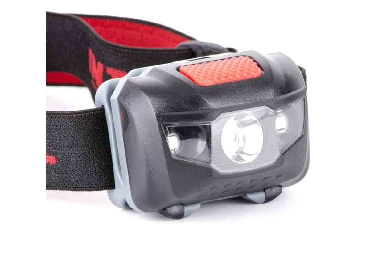 Ліхтар налобний світлодіодний, пиловологозахищений корпус, чотири режими роботи, 1 Вт + 2 LED, батарейки 3 ААА INTERTOOL LB-0302 