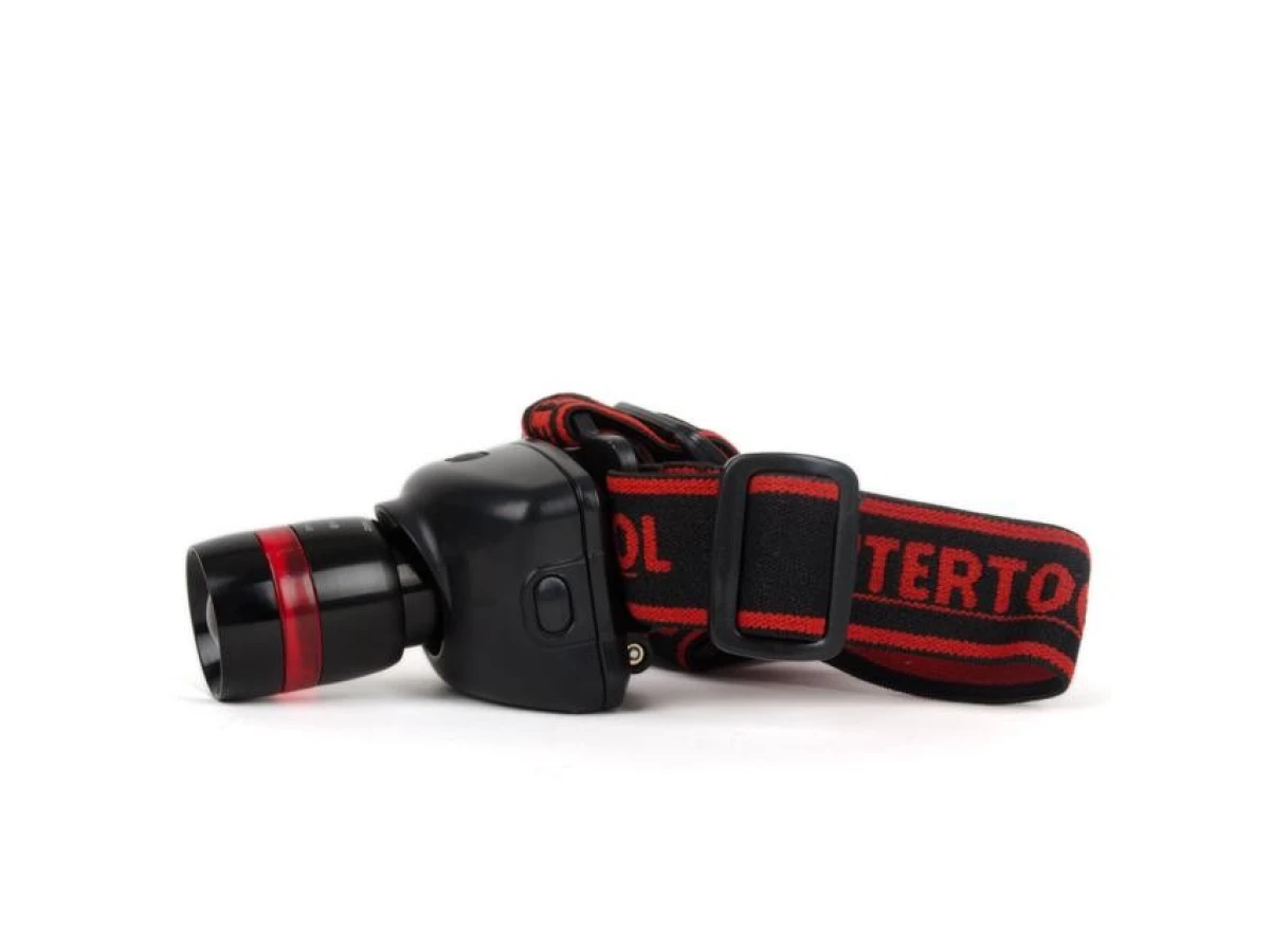 Ліхтар налобний світлодіодний надпотужний, три режими роботи, 3 Вт, батарейки 3 ААА. INTERTOOL LB-0303 