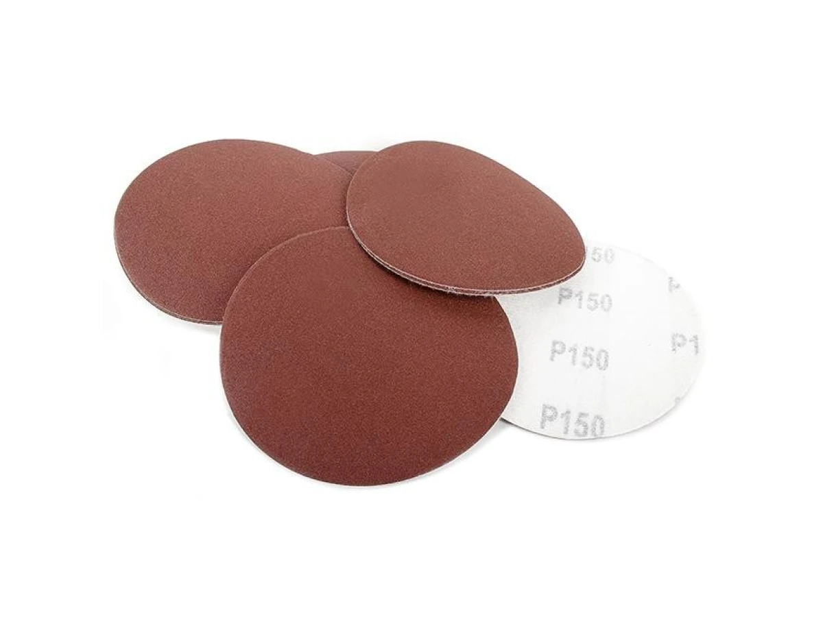 Круг наждачний самоклеючий 125 мм, папір клас С, щільність 120 г/м2, К150, уп. 10 од. INTERTOOL BT-0515 