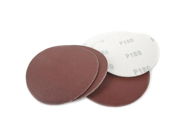 Круг наждачний самоклеючий 125 мм, папір клас С, щільність 120 г/м2, К180, уп. 10 од. INTERTOOL BT-0518 