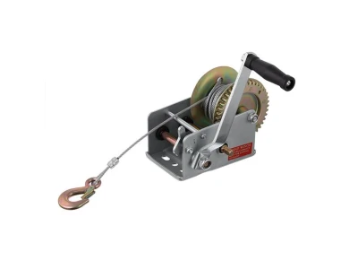 Лебедка рычажная барабанная, стальной трос, тяговое усилие 900 кг INTERTOOL GT1455