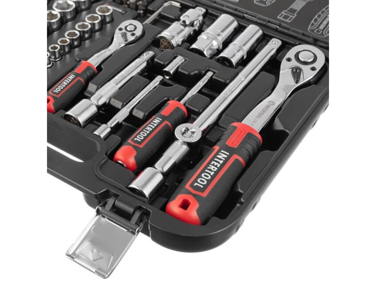 Набір інструментів 73 од. STORM, 1/2", 1/4", Cr-V INTERTOOL ET-8073 