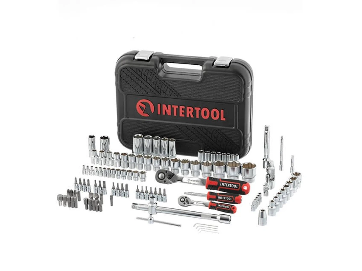 Набір інструментів 1/2" & 1/4", 110 од., SUPER LOCK STORM, Cr-V INTERTOOL ET-8110 