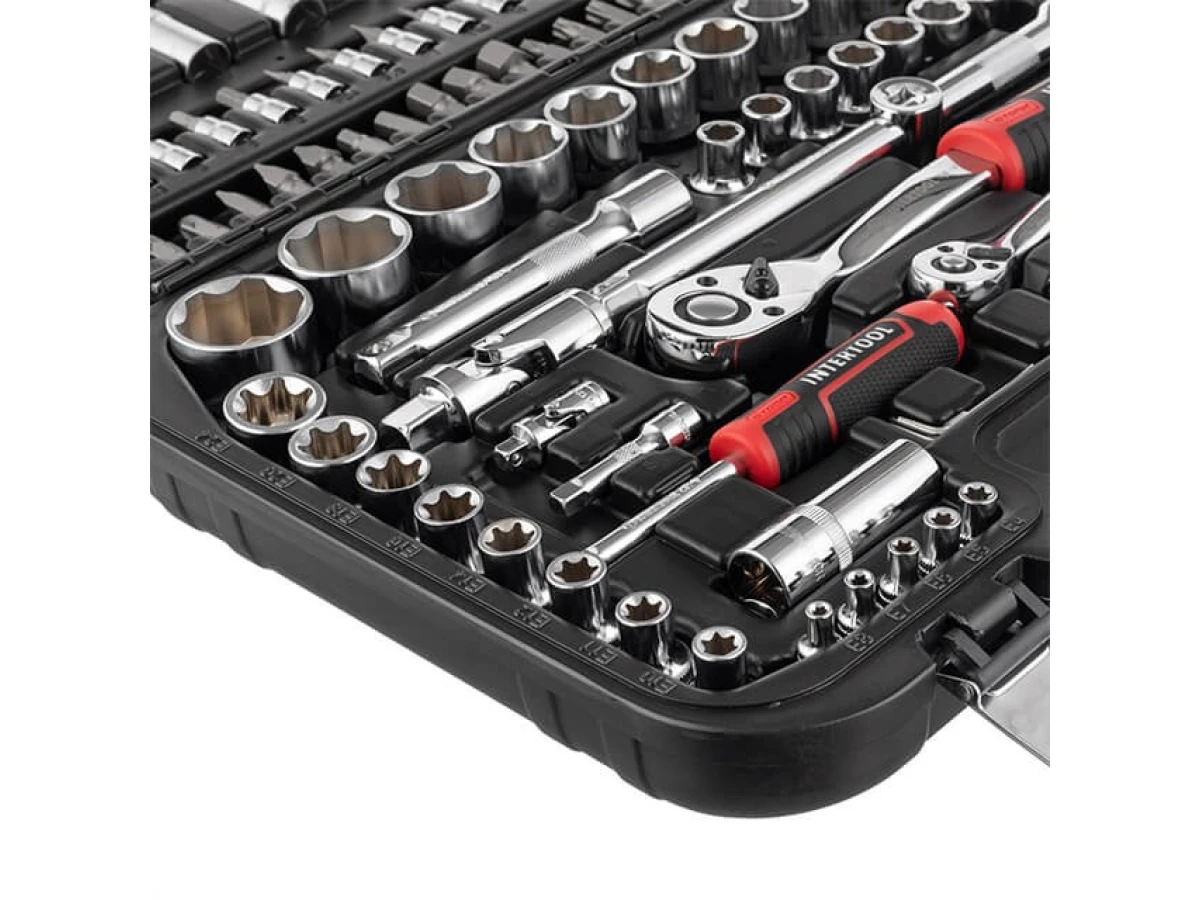 Набір інструментів 1/2" & 1/4", 110 од., SUPER LOCK STORM, Cr-V INTERTOOL ET-8110 