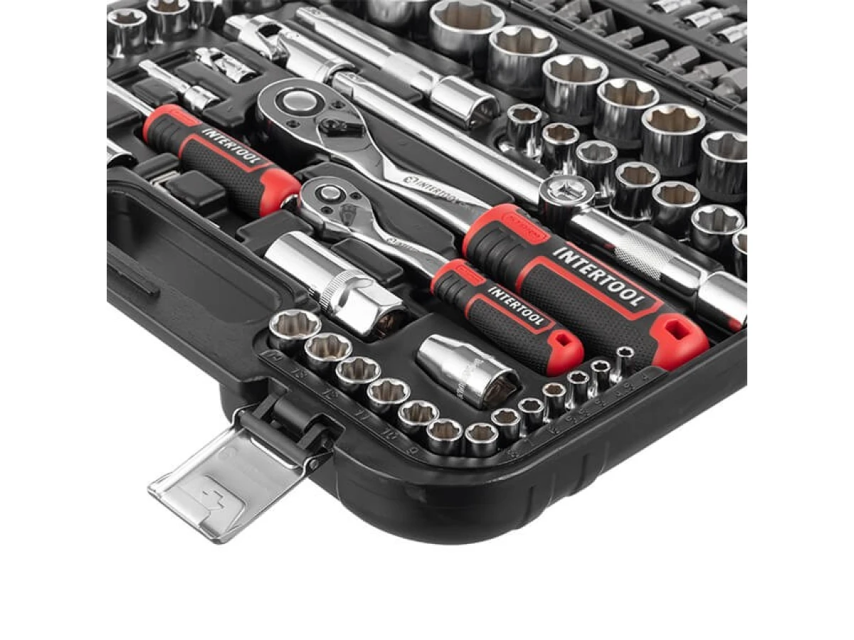 Набір інструментів 1/2" & 1/4", 110 од., SUPER LOCK STORM, Cr-V INTERTOOL ET-8110 