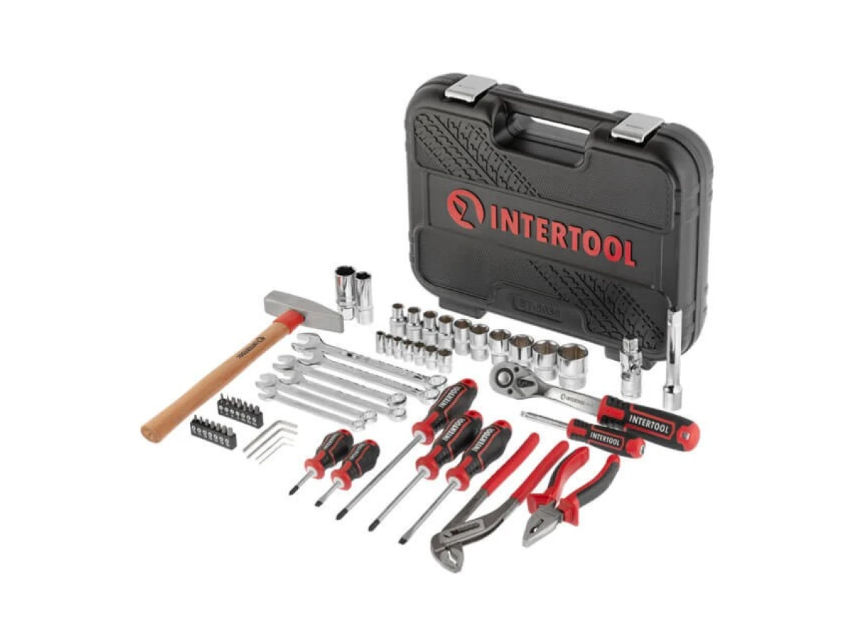 Набір інструментів 1/2" & 1/4", 56 од., Cr-V STORM INTERTOOL ET-8056 