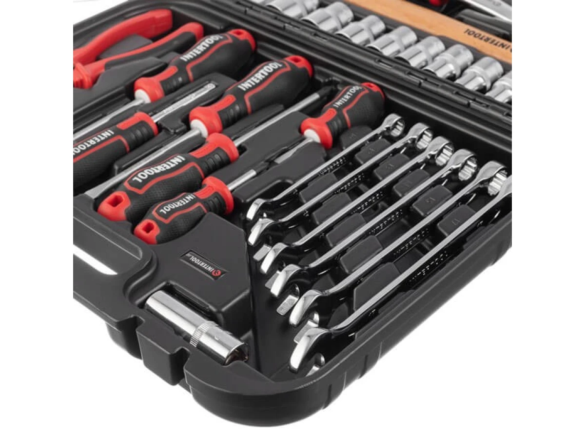 Набір інструментів 1/2" & 1/4", 56 од., Cr-V STORM INTERTOOL ET-8056 