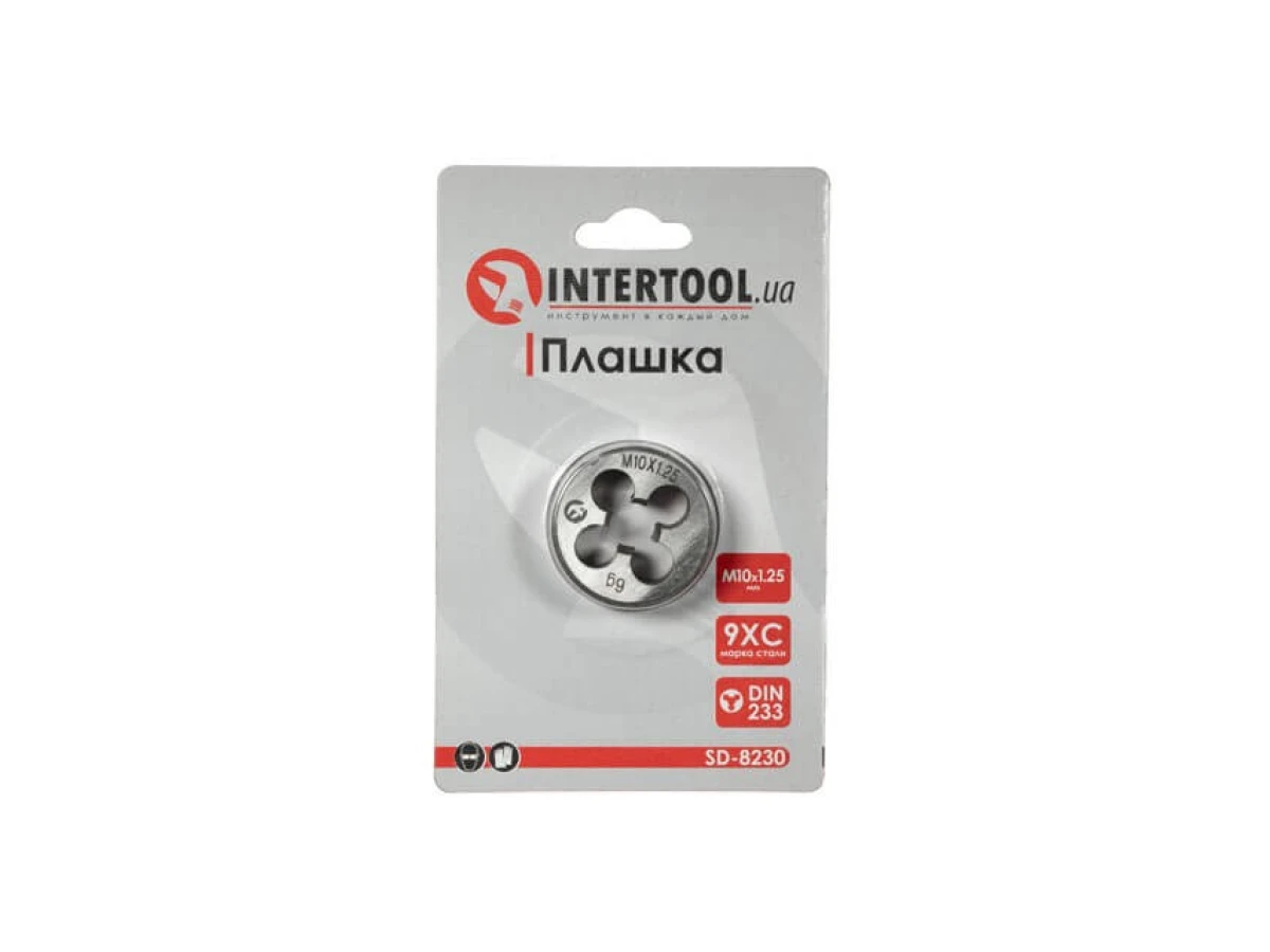 Плашка M 10x1,25 мм INTERTOOL SD-8230 