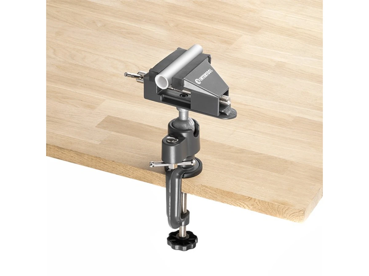 Тиски универсальные шарнирные 78 мм, 360° INTERTOOL HT-0094 