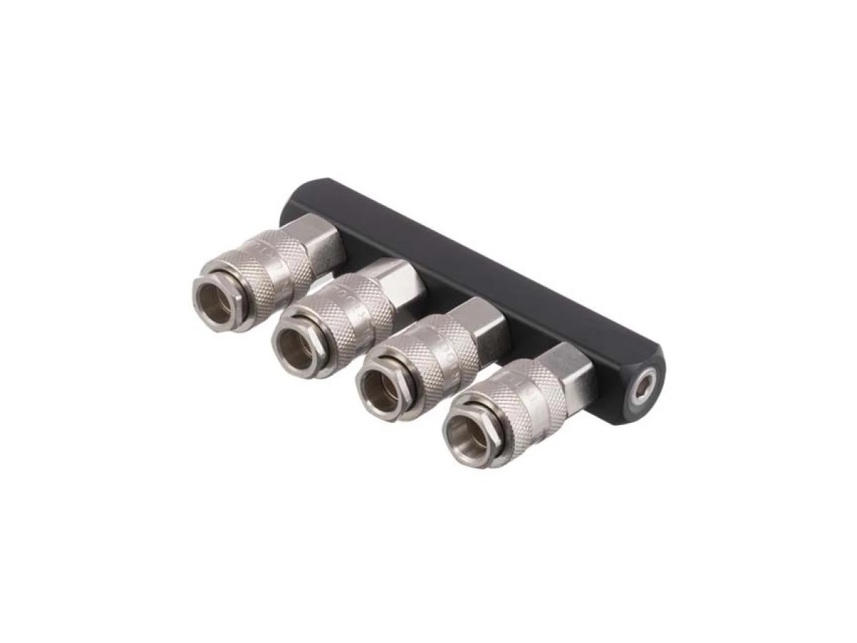 Розгалужувач повітря 1/4 "на 4 виходи, прямий, зі швидкороз'ємними з'єднаннями, 10 bar INTERTOOL PT-1856 